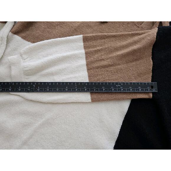 PERCH By BLU PEPPER Colorblock Sweater 1XL 2XL Camel Black Plus - Picture 8 of 11